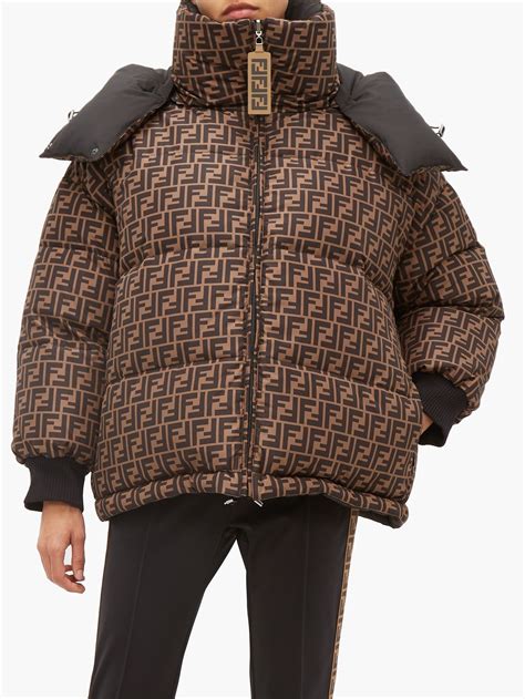 fendi monogram puffer jacket